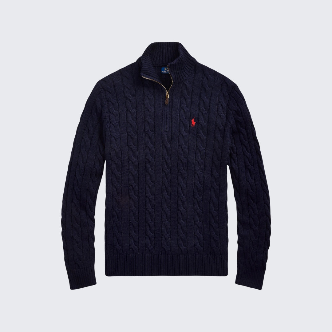 RL Cable Quarter Zip